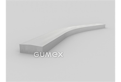 Rechteckiges Silikonprofil, 3x10mm, 60°ShA, ISO 3302-1 E2, -60°C/+230°C, weiß, 